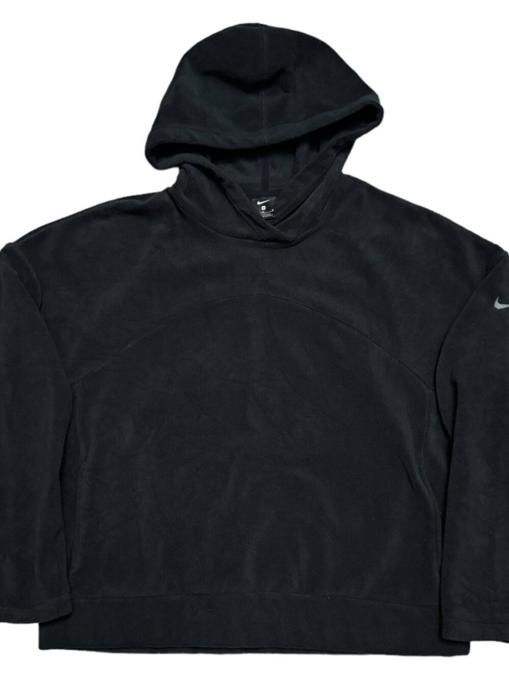 Nike FLEECE Swoosh Black Light Hoodie Sweatshirt Sweater Womens Medium